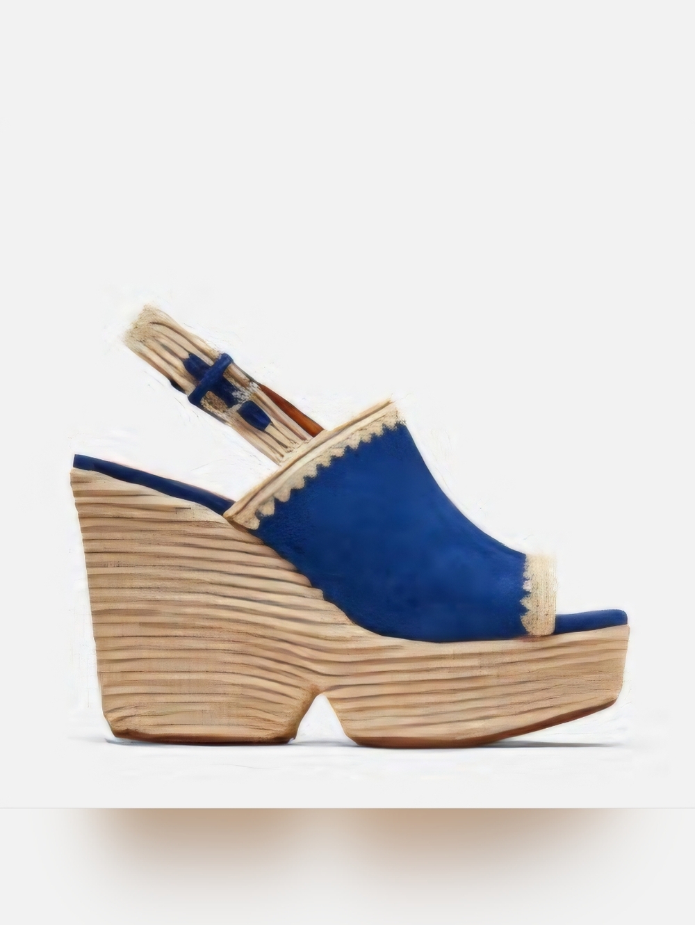 Espadrille Wedge Sandals in Blue Suede- 9.5 - Robert Clergerie From Paris